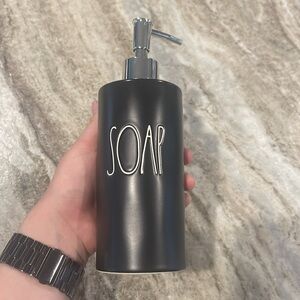 Rae Dunn black soap dispenser